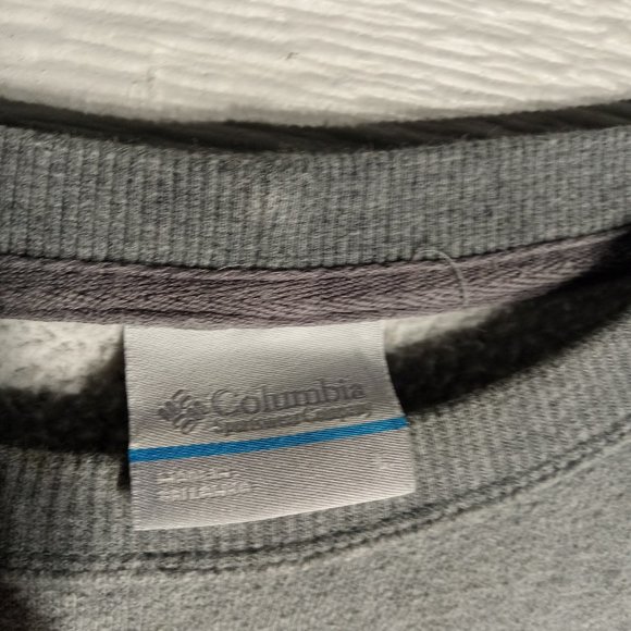 Men's Columbia Vintage Y2K Gray Crewneck Sweatshirt - Picture 3 of 5